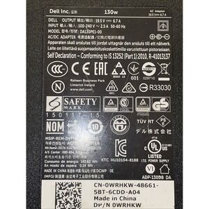 Dell DA130PE100 130W AC‎ Power Adapter Charger